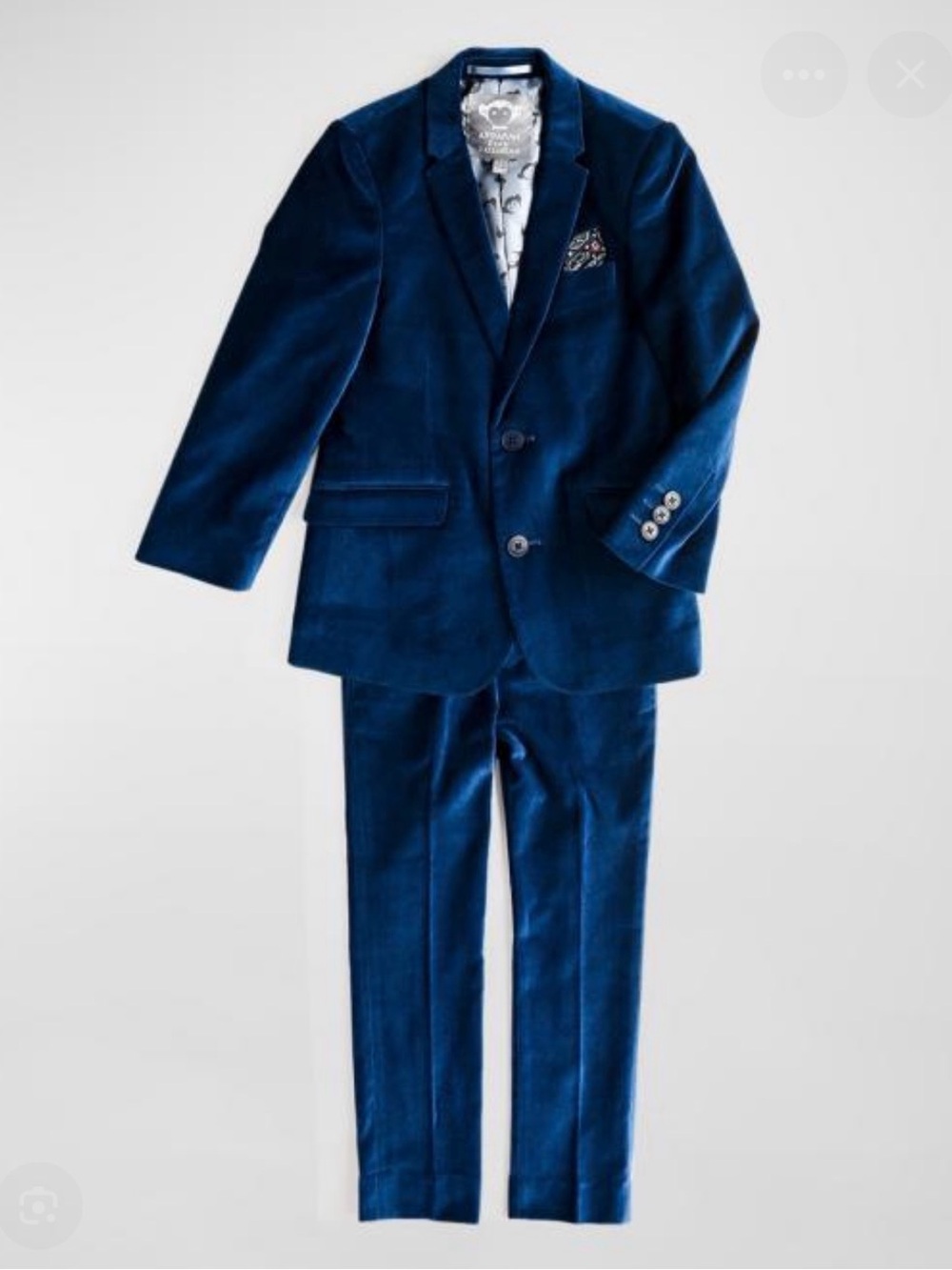 Appaman Boys Deep Blue Velvet Suit size 10